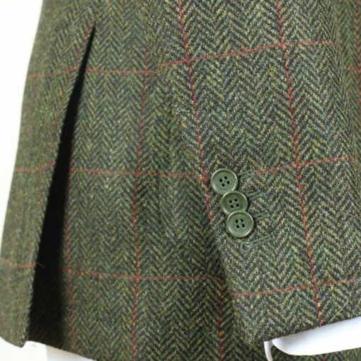 Chaqueta verde cuadro ventana bolsillo parche - Imagen 3