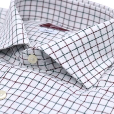 Camisa de cuadros para corbata