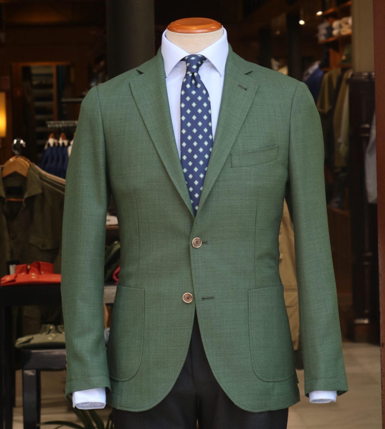 Chaqueta malla verde Vitale