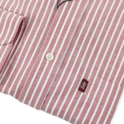Camisa Oxford burdeos con barra blanca - Imagen 3