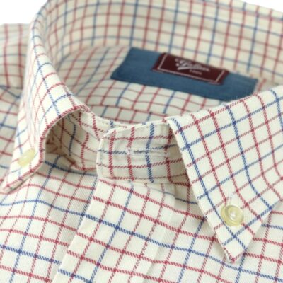 Camisa "Forest" grana y azul
