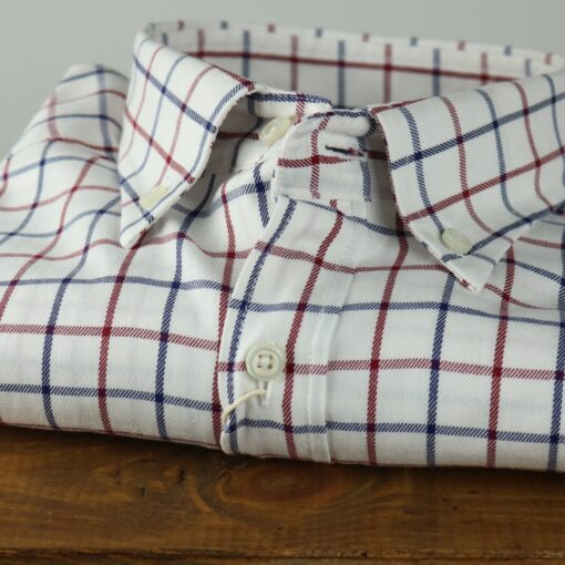 Camisa "Country" burdeos y azul