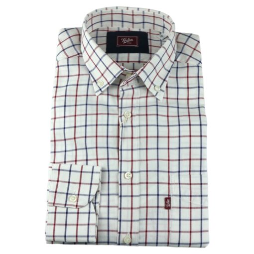Camisa "Country" burdeos y azul - Imagen 2