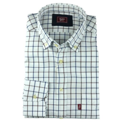 Camisa "Country" azul y marrón - Imagen 2