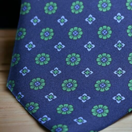 Corbata de seda "Siena" azul - Imagen 3