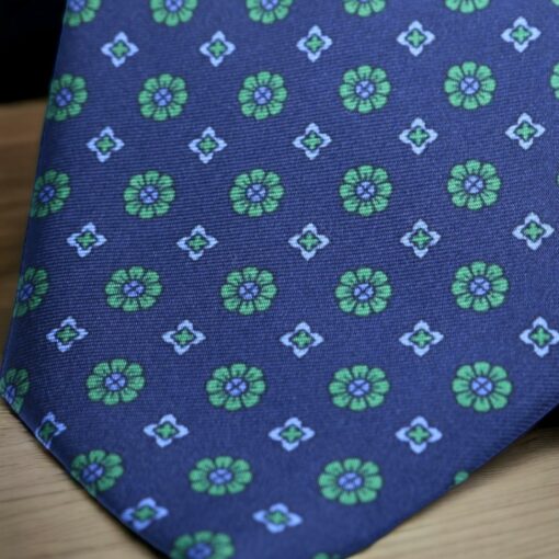 Corbata de seda "Siena" azul - Imagen 2
