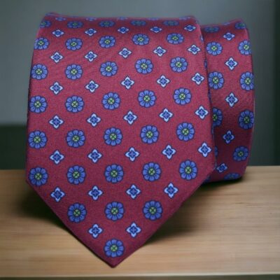 Corbata de seda "Siena" grana
