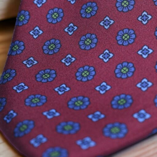 Corbata de seda "Siena" grana - Imagen 2