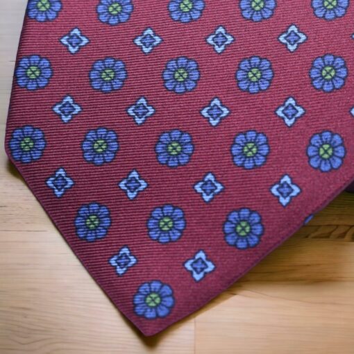 Corbata de seda "Siena" grana - Imagen 3