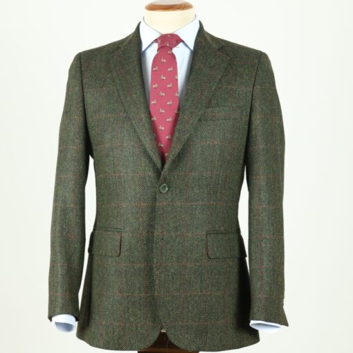 Chaqueta verde cuadro ventana bolsillo tapeta - Imagen 2