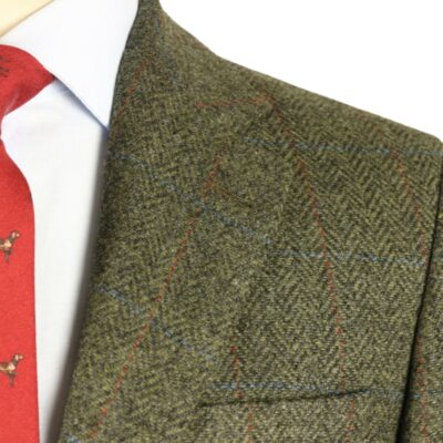 Chaqueta de espigas verde