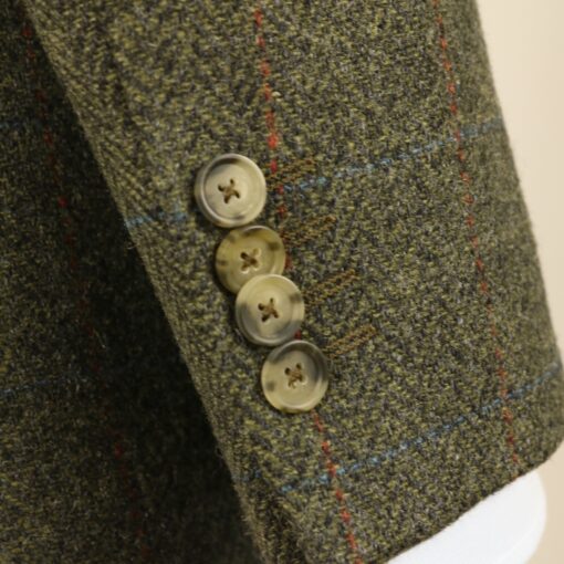 Chaqueta espigas verde con cuadro - Imagen 3
