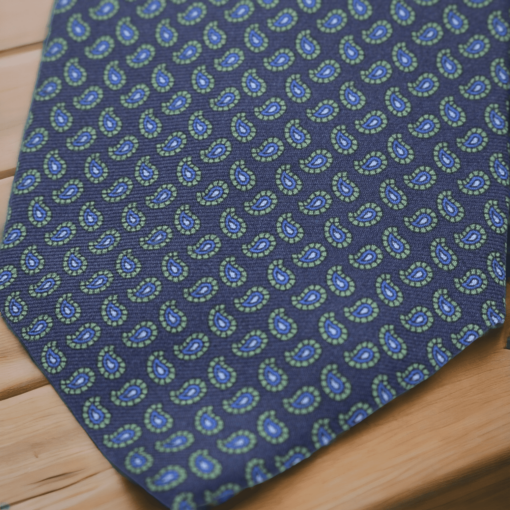 Corbata seda Roma azul - Imagen 2