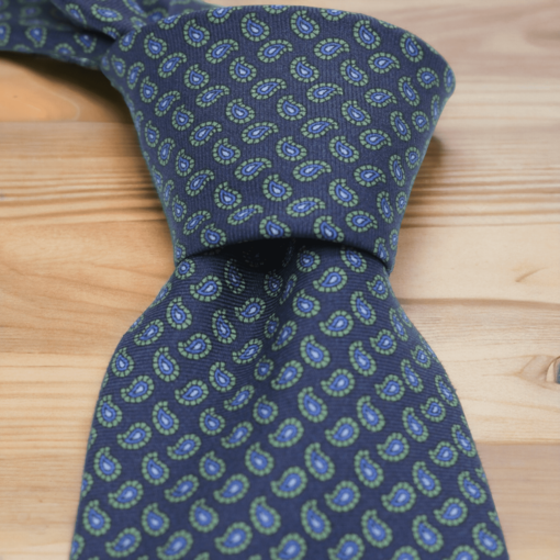 Corbata seda Roma azul - Imagen 3