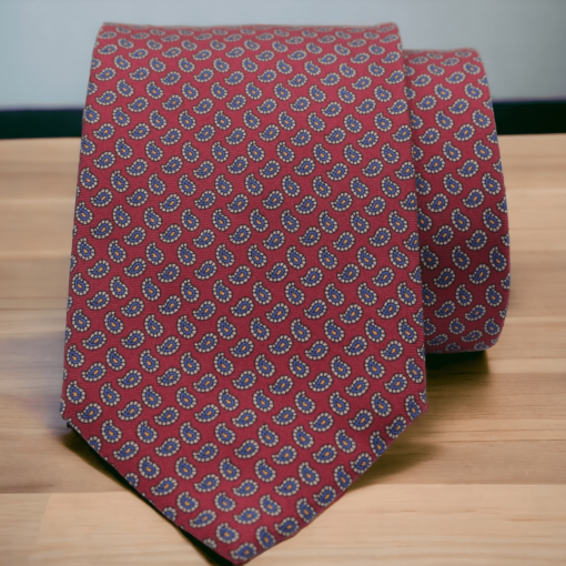 Corbata de seda Roma burdeos - Imagen 3
