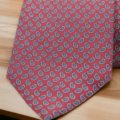Corbata de seda Roma burdeos