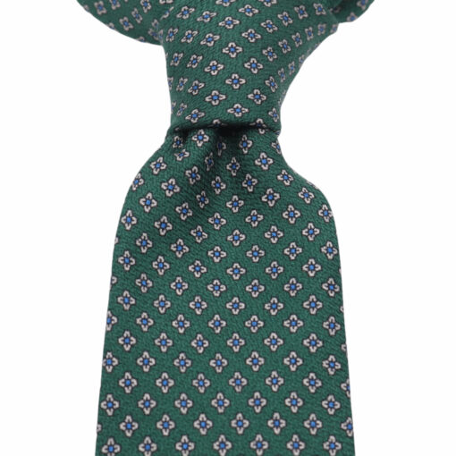 Corbata de seda verde. Hecha en Italia
