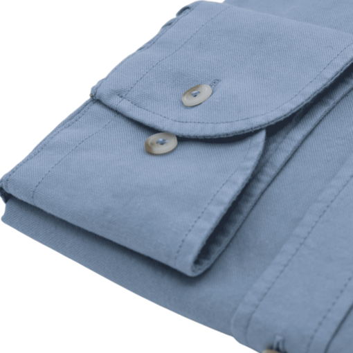 Camisa Oxford tintada azul claro