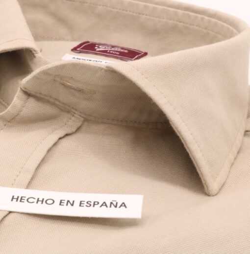 Camisa Oxford lavado beige