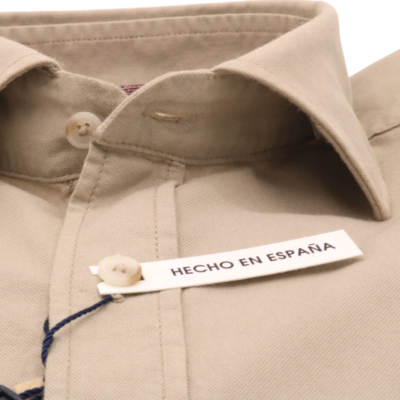 Camisa Oxford lavado beige