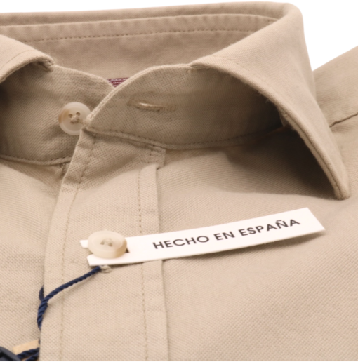 Camisa Oxford lavado beige