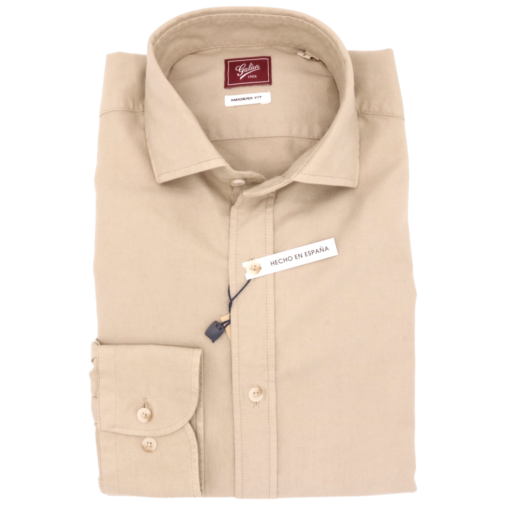 Camisa Oxford lavado beige