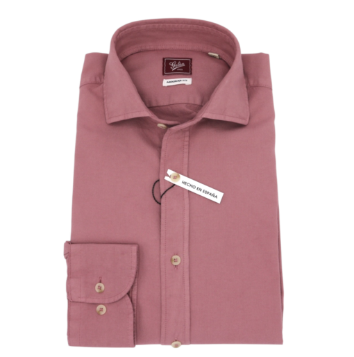Camisa Oxford lavado rosa palo