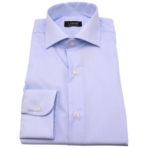 camisa para corbata celeste 100% algodón