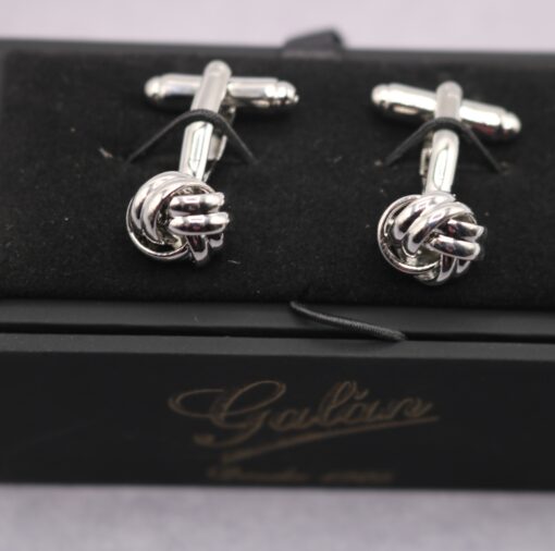 Gemelos nudo metalico