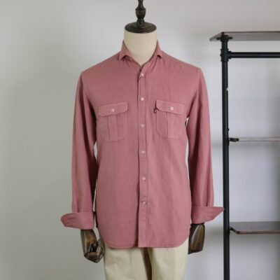 Camisa dos bolsillos lino/algodón maquillaje