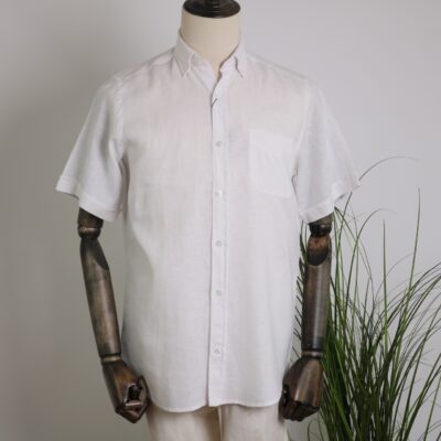Camisa lino manga corta